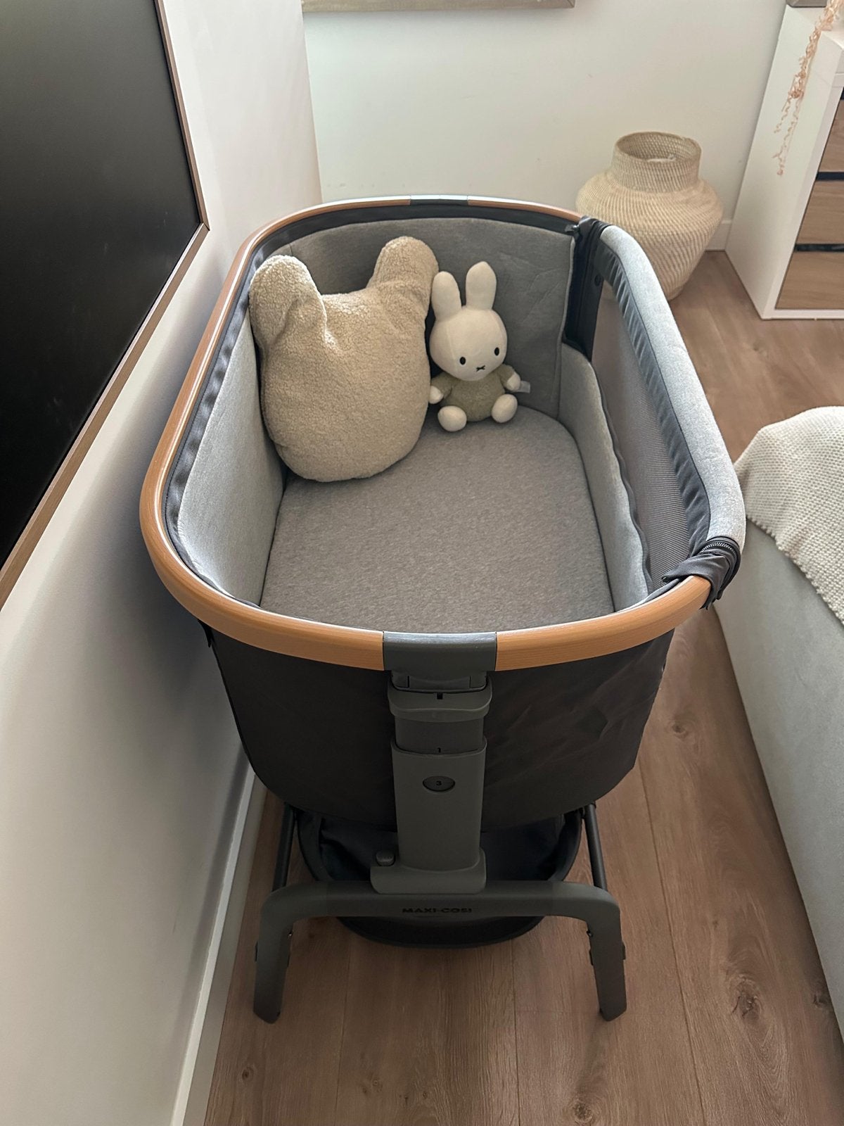 Maxi-Cosi Iora Air co-sleeper wieg + reistas – zgan, Ophalen of Verzenden, Zo goed als nieuw, Wieg