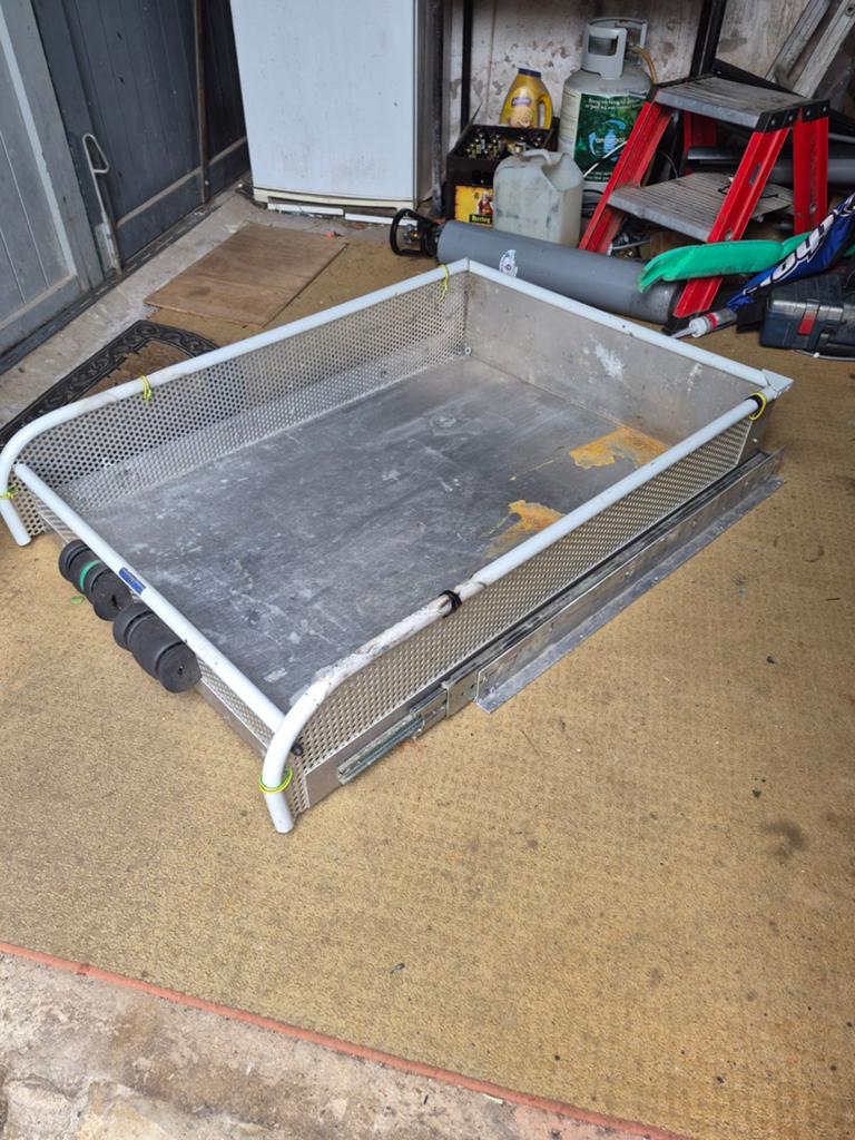 Uitschuifbare bedrijfs wagen lade 85 x120 Aluminium camper, Ophalen