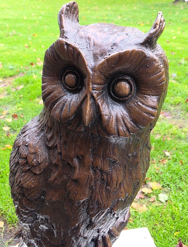 NIEUW – PRACHTIG BRONZEN BEELD UIL OP TAK, Nieuw, Info@huisentuindecoratiemarie.nl, Huis en tuin decoratie marie, Dierenbeeld