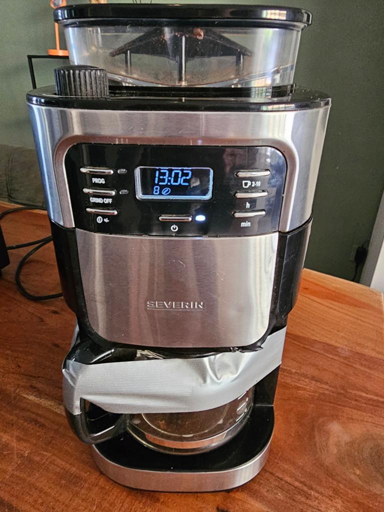 Severin Koffiezetapparaat met geïntegreerde bonenmaler, Witgoed en Apparatuur, Koffiezetapparaten, Gebruikt, Koffiemachine, Ophalen of Verzenden