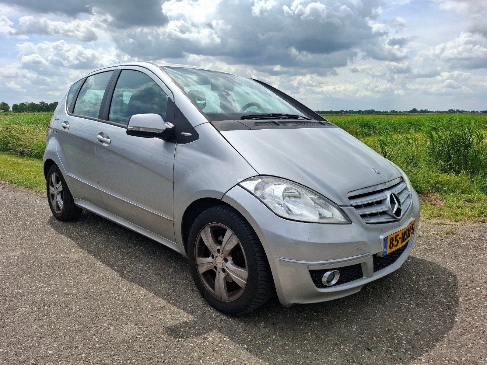 Mercedes-Benz A-Klasse 1.5 A160 5DRS automaat 2010, Auto's, Euro 5, 1498 cc, Zwart, Leder en Stof