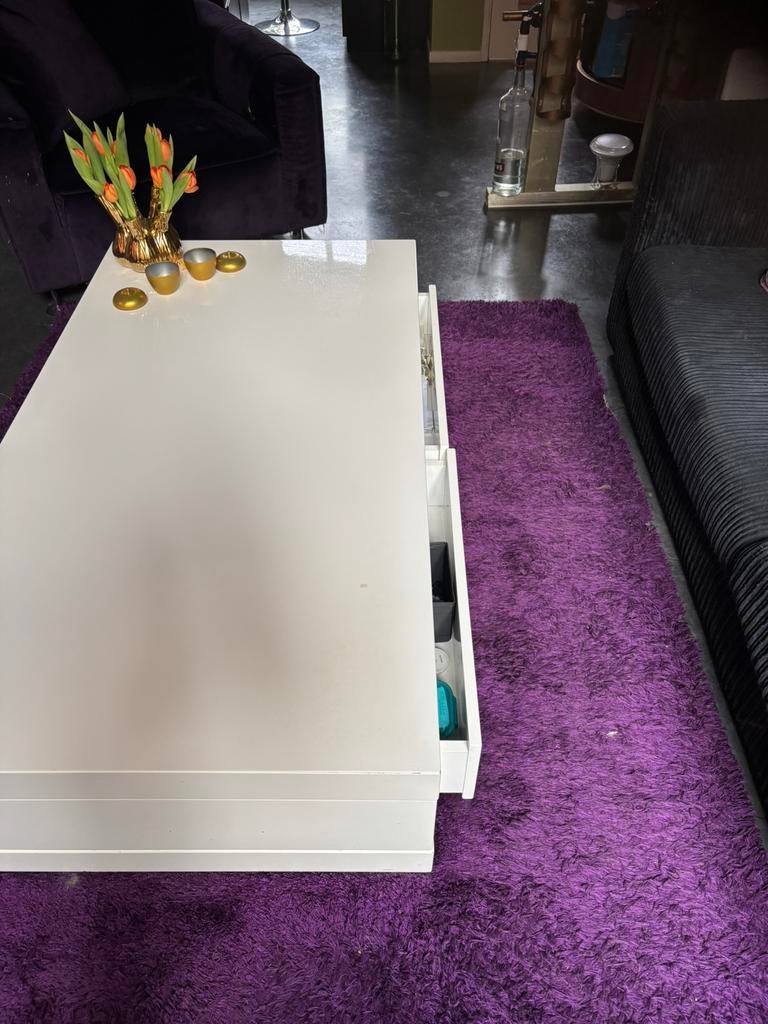 Gratis witte salon tafel, Huis en Inrichting, Tafels | Salontafels, Ophalen, 100 tot 150 cm, 50 tot 100 cm, Zo goed als nieuw