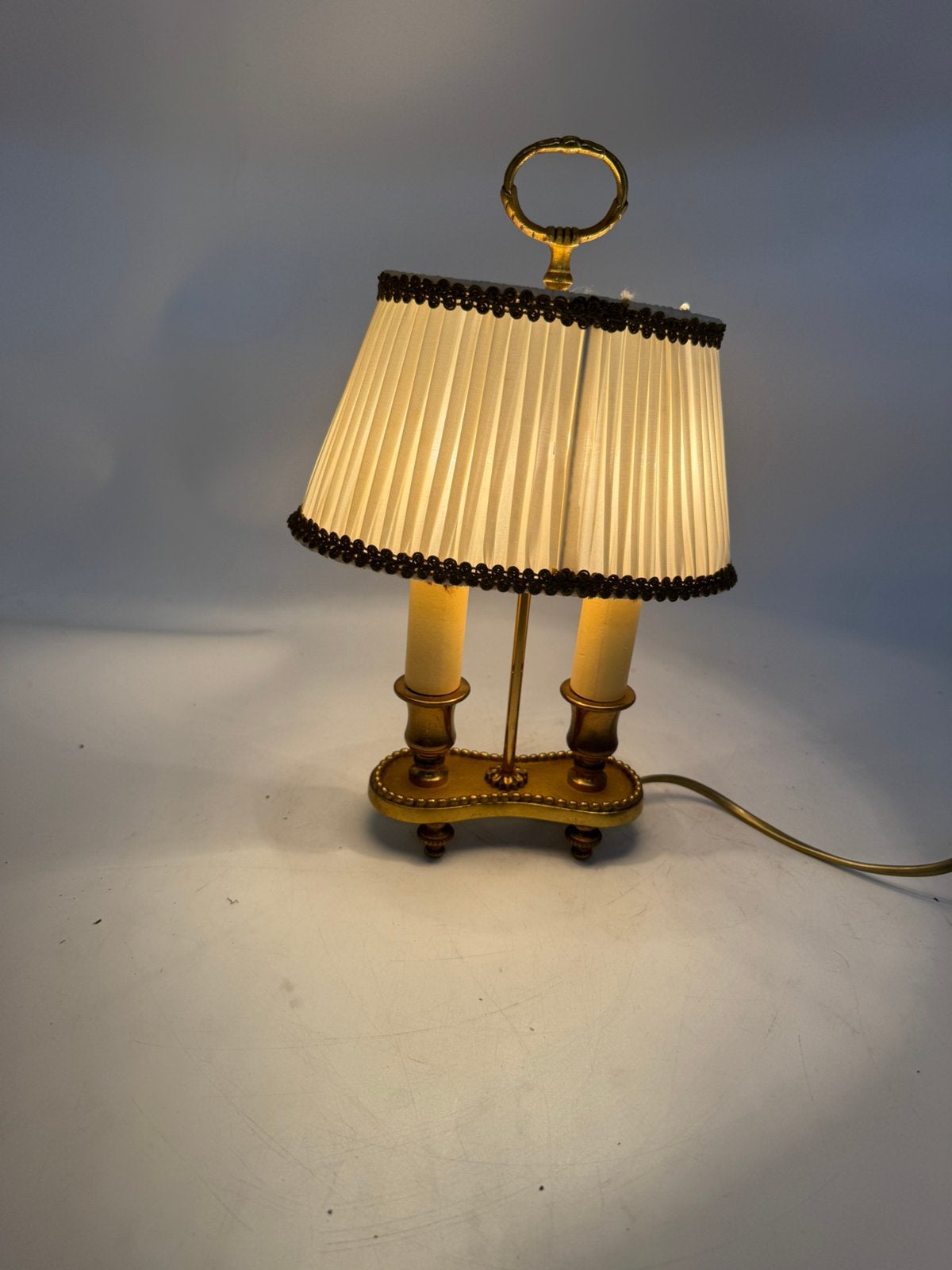 Vintage Bouillotte Lamp – Antieke Stijl – 31 cm –, Ophalen of Verzenden
