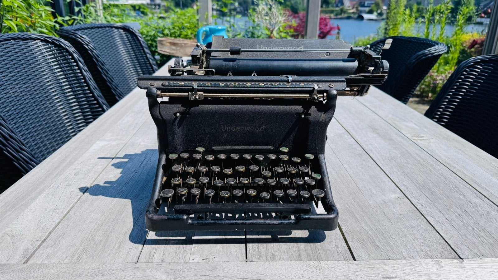 Antieke Underwood Standard No5 typemachine – NL uitvoering, Diversen, Typemachines, Gebruikt, Ophalen of Verzenden