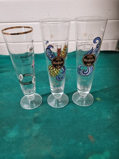 warsteiner glazen drie stuks, Verzamelen, Glas en Borrelglaasjes, Ophalen of Verzenden, 'T Olde Gre-j, Info@toldegrej.nl, Endepoelstraat 20f Didam