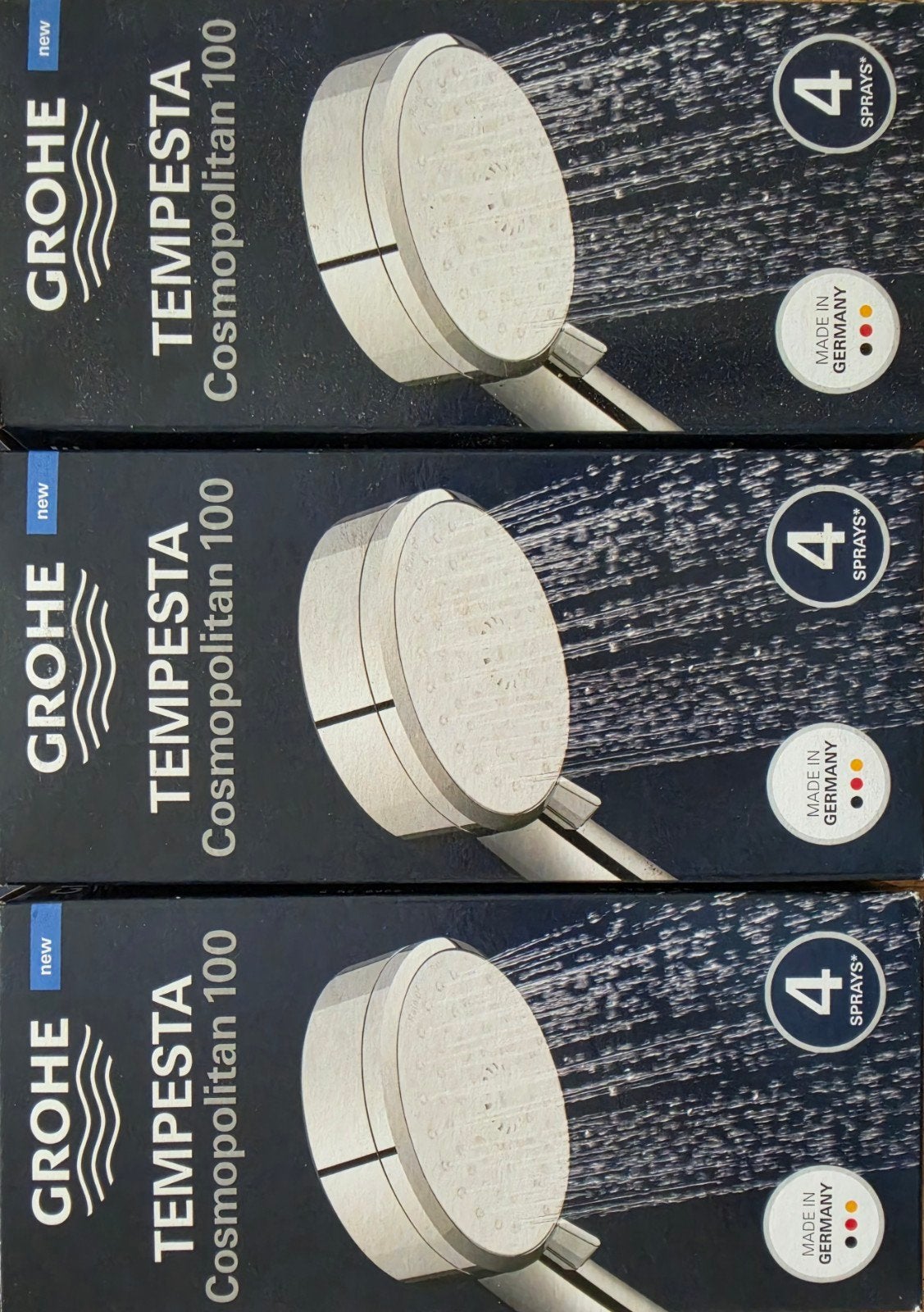 Grohe Tempesta Cosmopolitan 100 douchekop 4 sprays NIEUW, Ophalen of Verzenden, Nieuw, Chroom, Douche