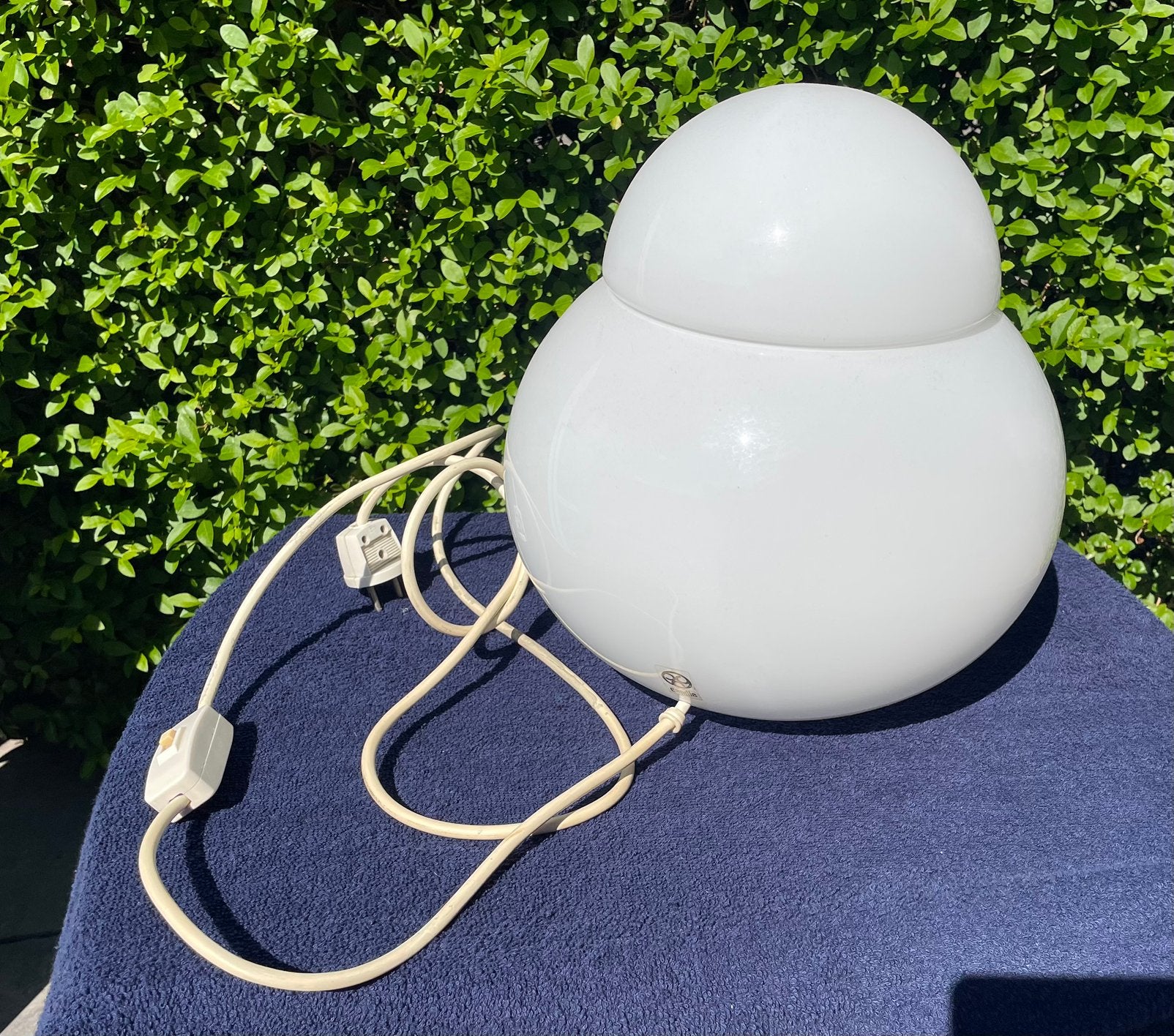 Design vintage tafellamp Daruma Fontana Arte/ Sergio Asti, Wit, Handgemaakt, Lamp, Ophalen