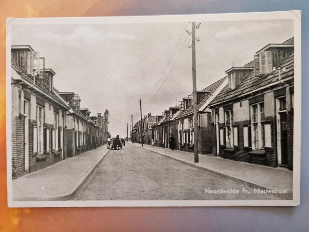 Oude ansichtkaart Nieuwstraat Noordwolde Fr., Ophalen of Verzenden, 1940 tot 1960, Gelopen, Friesland