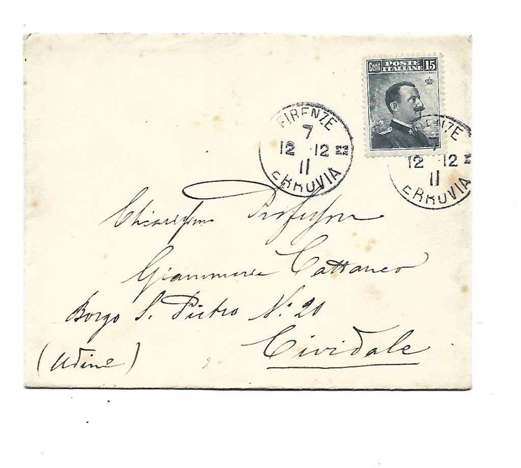 Itaië -1911, Verzenden, Envelop
