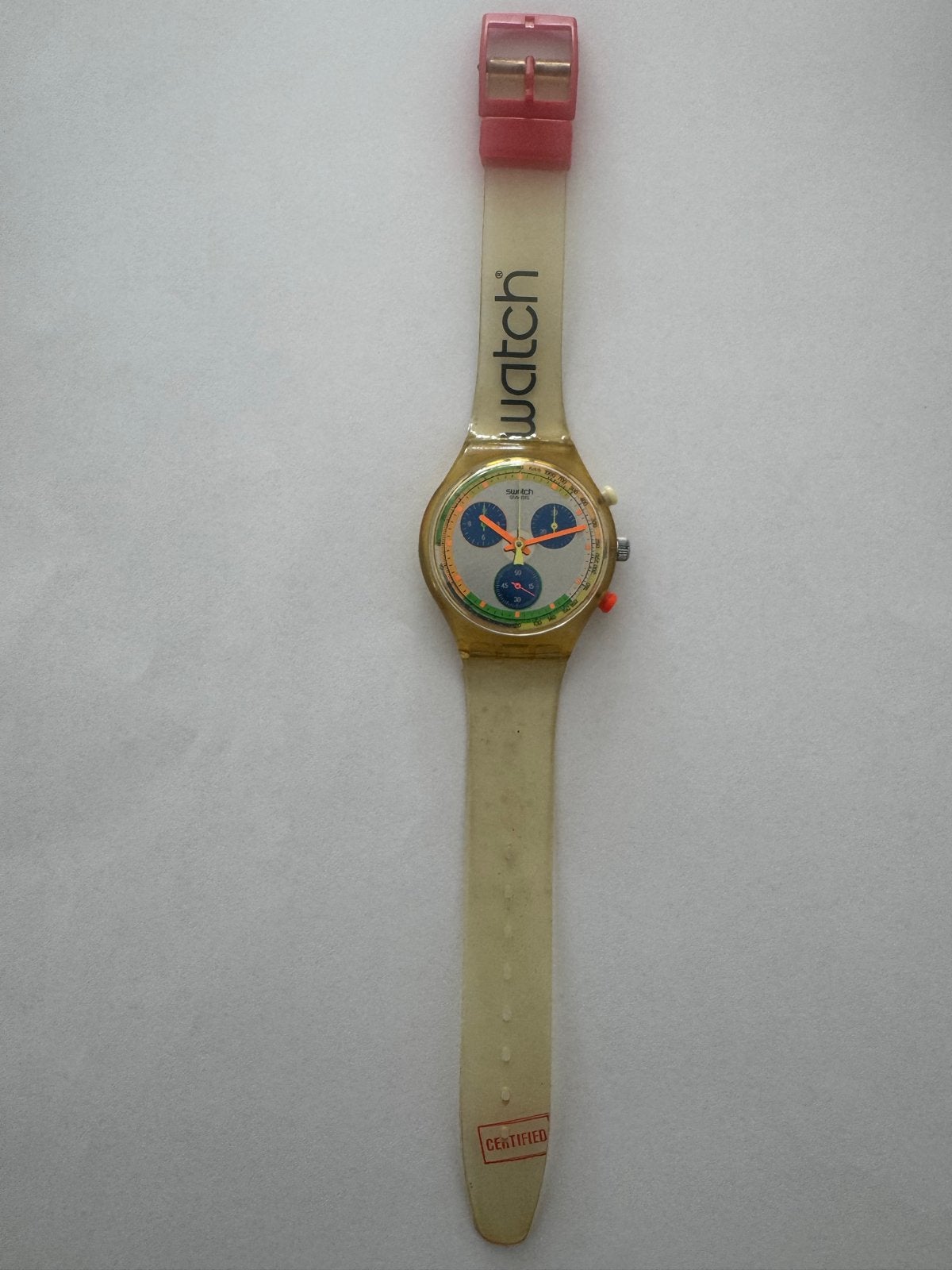 Swatch Neon Polshorloge - Chronograaf 1994, Kunststof, Gebruikt, Polshorloge, Swatch