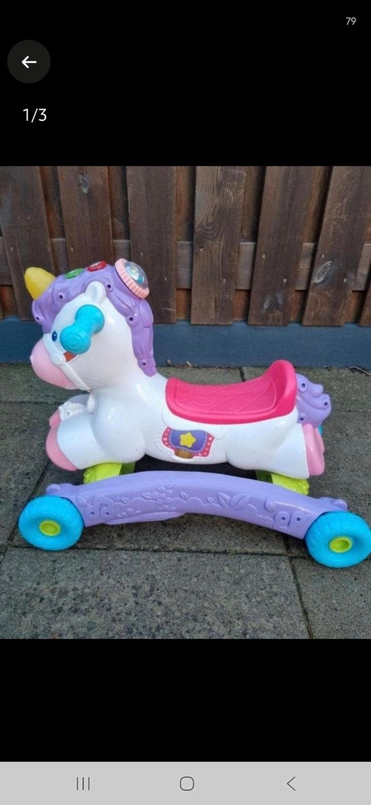 VTech Hobbel & Speel unicorn Eenhoorn, Ophalen, Zo goed als nieuw, Loopfiets