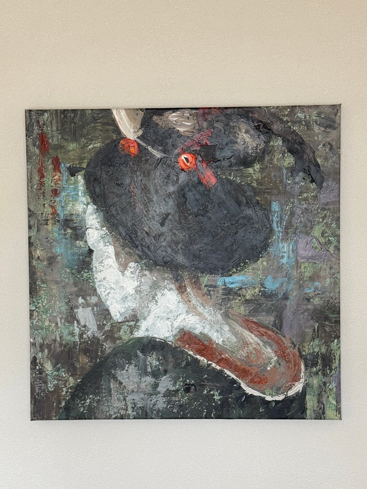 Abstract portret van een vrouw - canvas, Ophalen