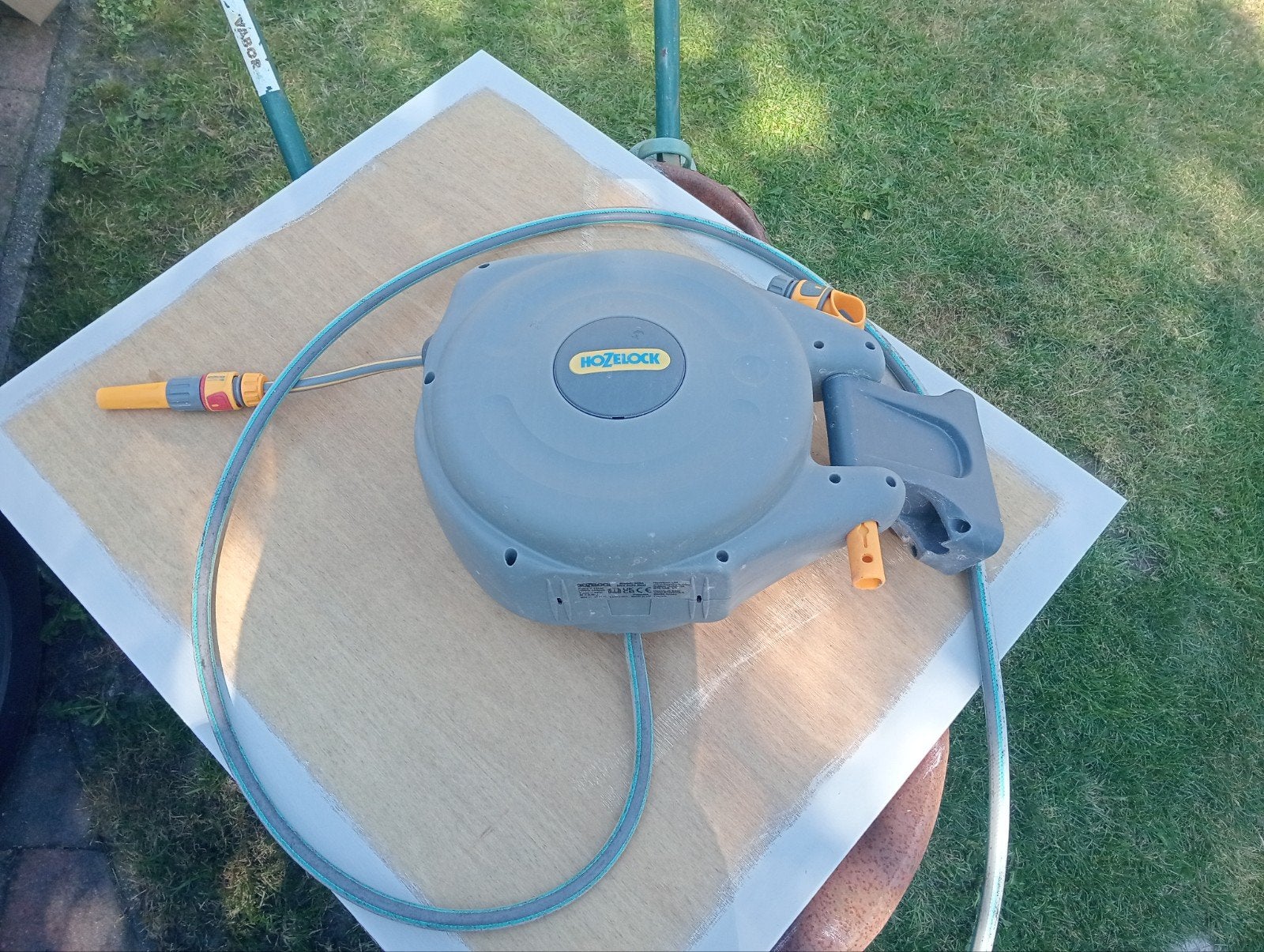 Hozelock slanghaspel 10 meter., Tuin en Terras, Ophalen, Gebruikt, Tuinslanghaspel