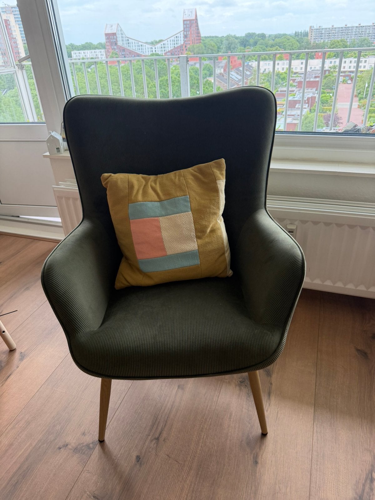Jysk Groene Fauteuil, Ophalen, Zo goed als nieuw, 75 tot 100 cm