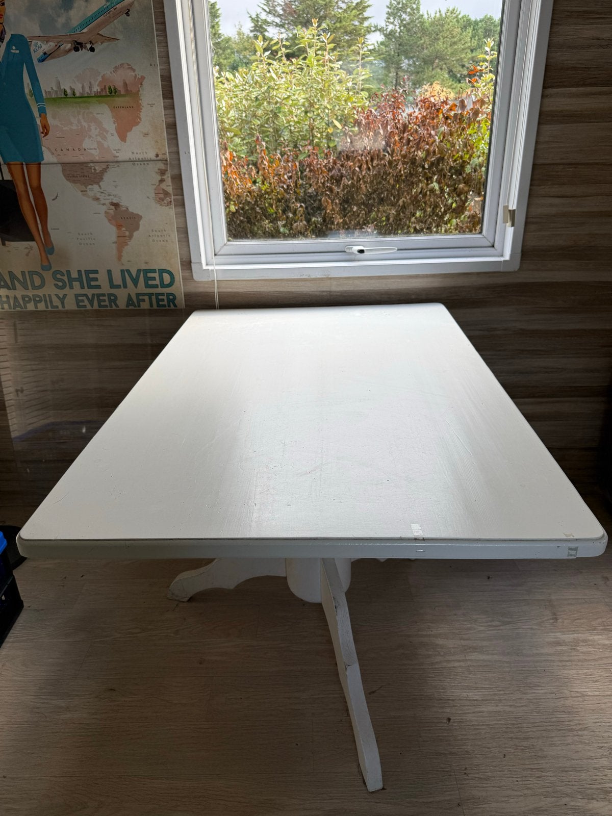 Witte houten eettafel 120x80 cm, Huis en Inrichting, Tafels | Eettafels, Ophalen, Gebruikt, 100 tot 150 cm, 50 tot 100 cm