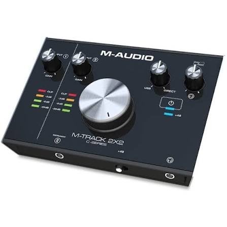 M-Audio M-Track 2x2 USB-C Audio Interface, Ophalen of Verzenden, Gebruikt, Minder dan 5 kanalen, Microfooningang