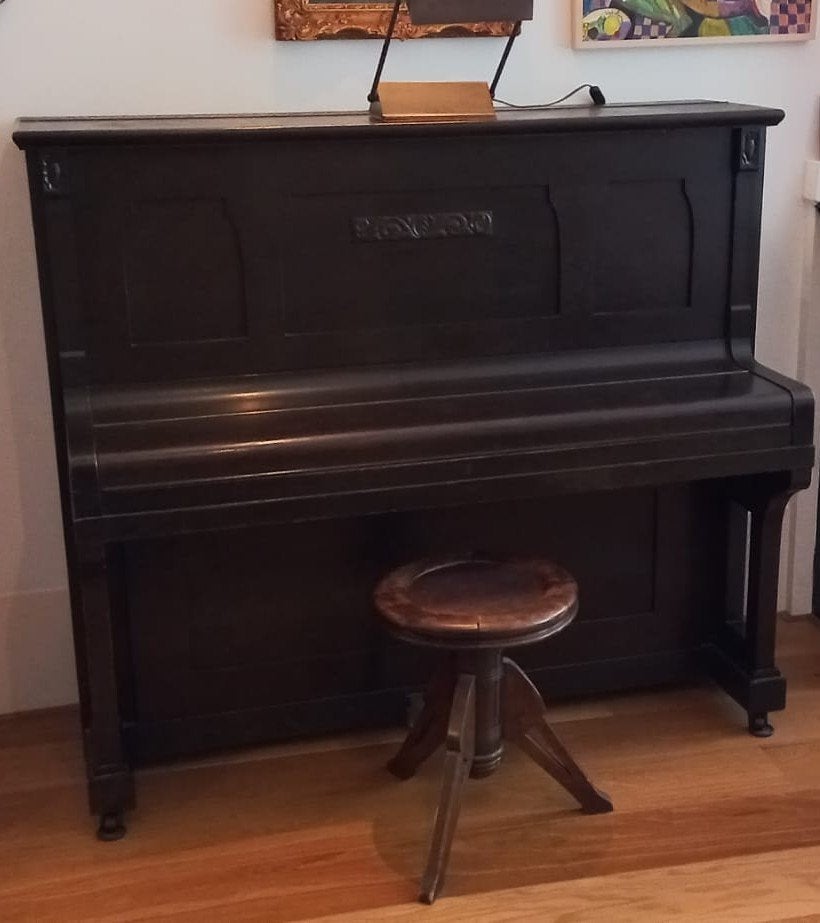 Unieke Antieke Berlijnse Concertpiano – Deussen & Co., Ophalen, Gebruikt, Bruin, Piano