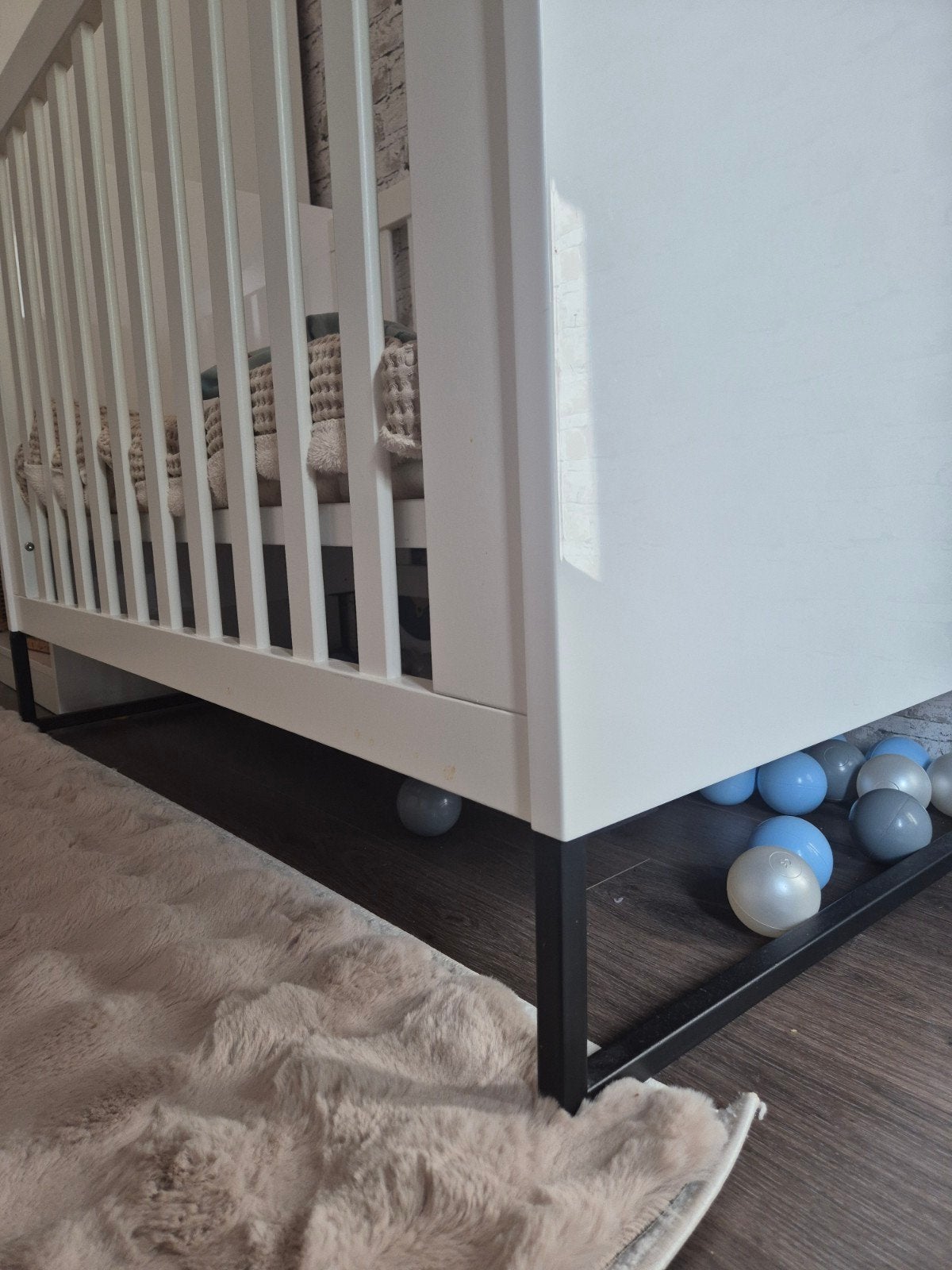 Ledikant 60x120 Hoogglans BabyDump incl. Prenatal matras, Ophalen of Verzenden, Gebruikt, Eenpersoons, Hout