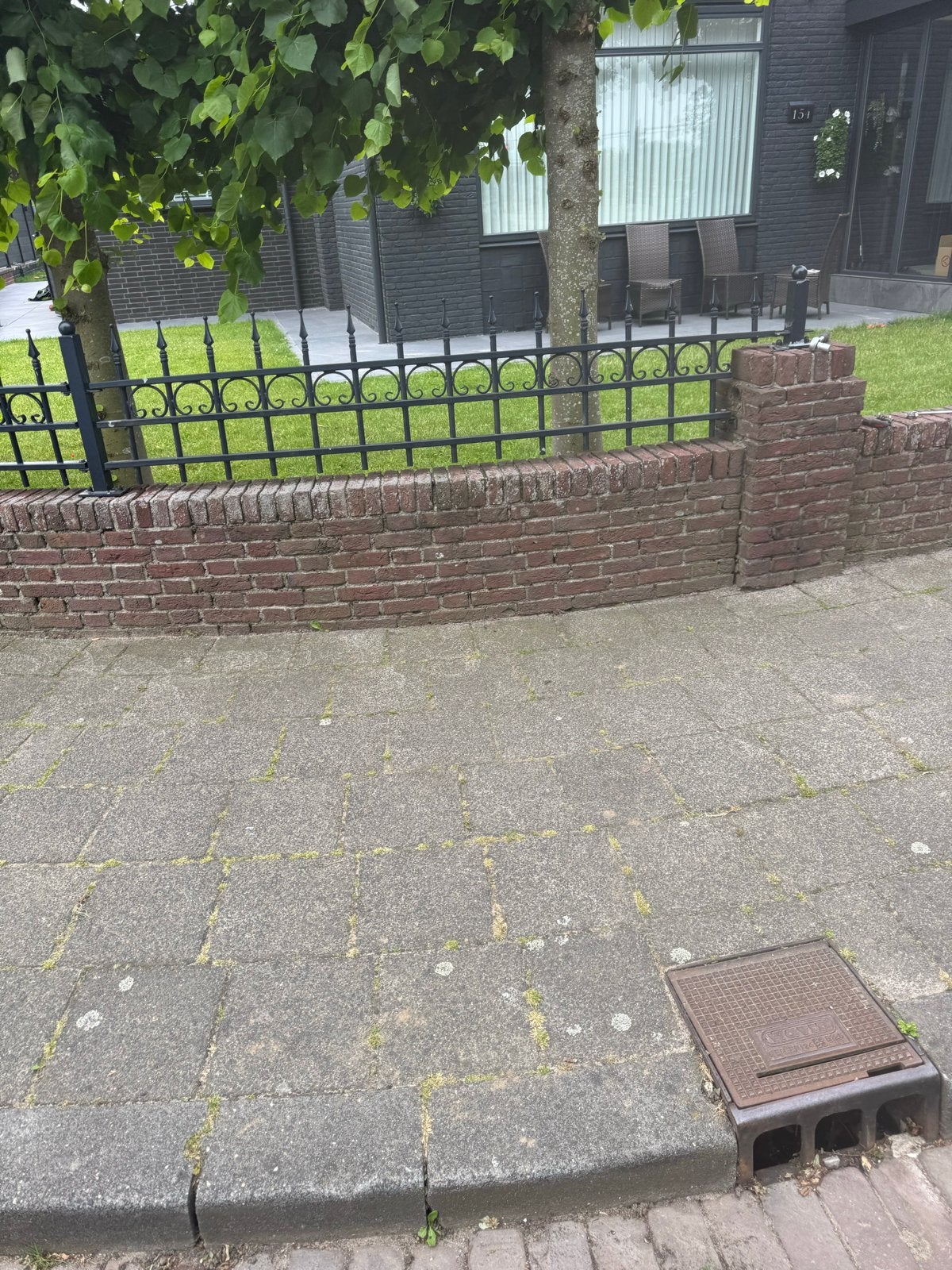 Sierhekwerk met poort - IJzeren tuinhek, Tuin en Terras, Met poort, Gebruikt, Ophalen of Verzenden, Sierhekwerk