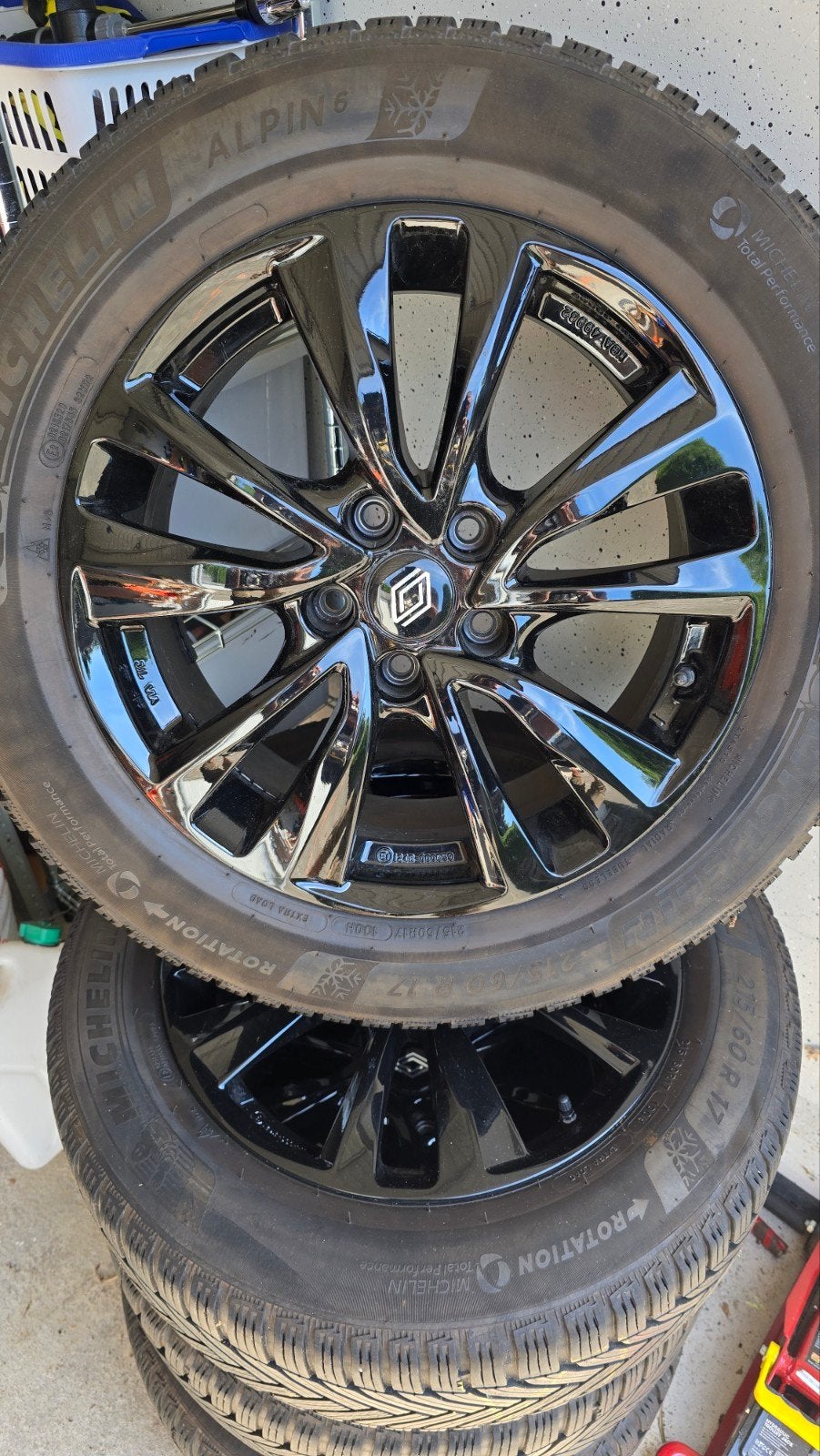 Michelin Alpin 6 winterbanden op velg Renault Captur II, Auto-onderdelen, Banden en Velgen, Ophalen, Banden en Velgen, 17 inch
