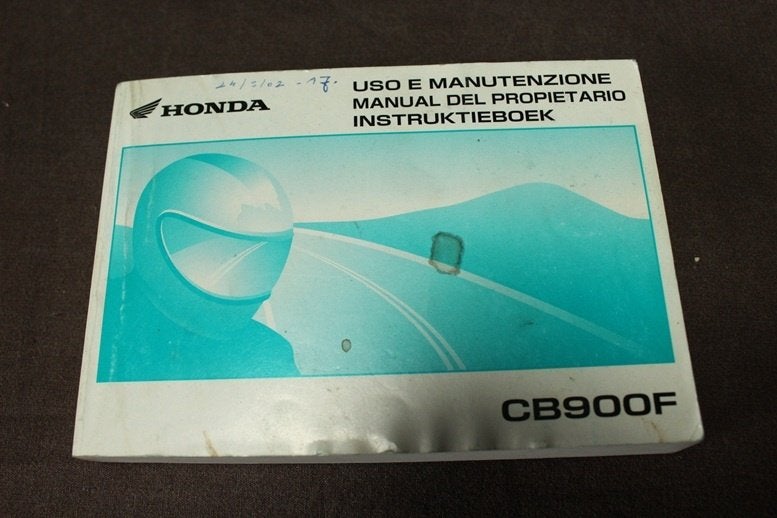 Honda CB900F 2001 motorfiets instructie boekje CB900 F, Ophalen of Verzenden, Honda