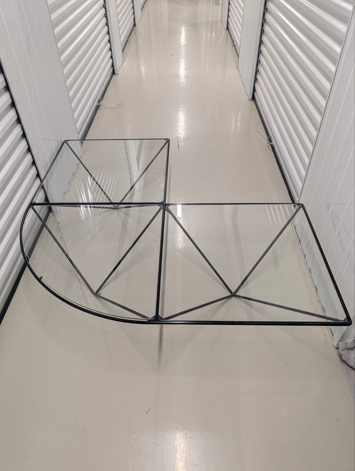 Paolo Piva Salontafel met glazen blad en metalen onderstel, Huis en Inrichting, Tafels | Salontafels, Paolo piva table, Ophalen of Verzenden