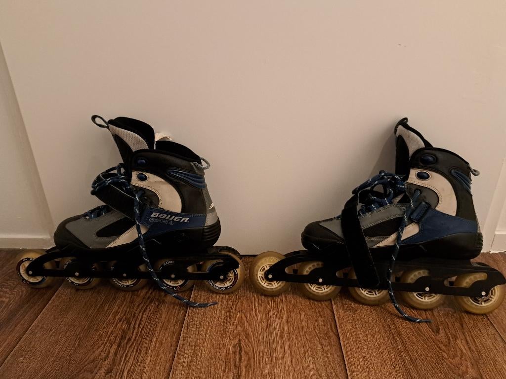 Skeelers, Bauer, 5 wielen, maat 42, Ophalen, Gebruikt, Bauer, Inline skates 5 wielen