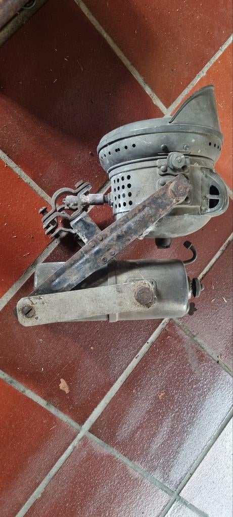 Carbid lantaarn voor op de motor, Ophalen of Verzenden, Gebruikt