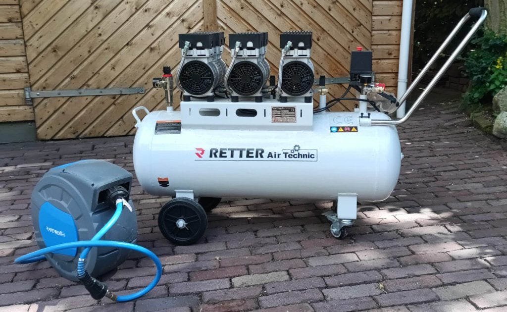 Fluisterstille Compressor, Ophalen, 400 tot 800 liter/min, Zo goed als nieuw, Olievrij
