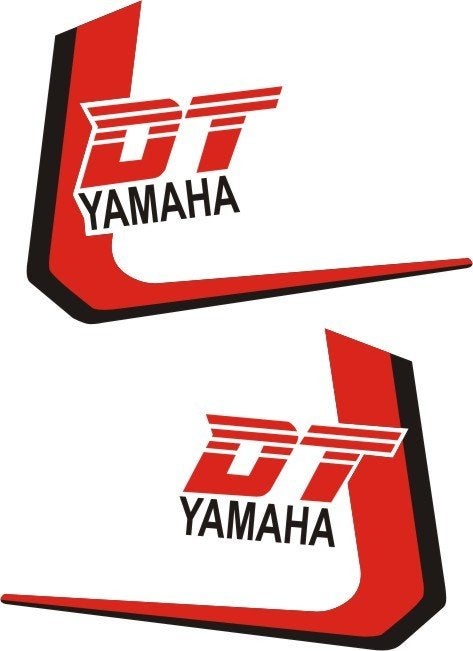 Yamaha DT 50 MX tankstickerset, Fietsen en Brommers, Ophalen of Verzenden, Zo goed als nieuw, Tank, Yamaha