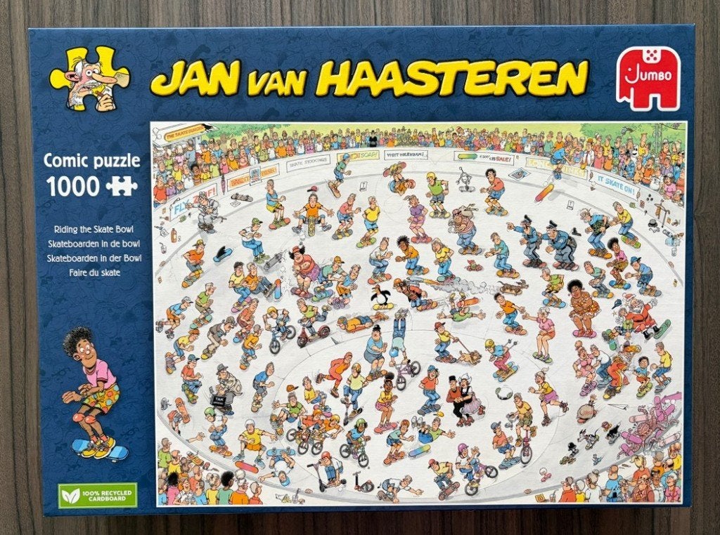 NIEUW: Van Haasteren - Skateboarden in de Bowl -1000 stukjes, Ophalen of Verzenden, 500 t/m 1500 stukjes, Nieuw