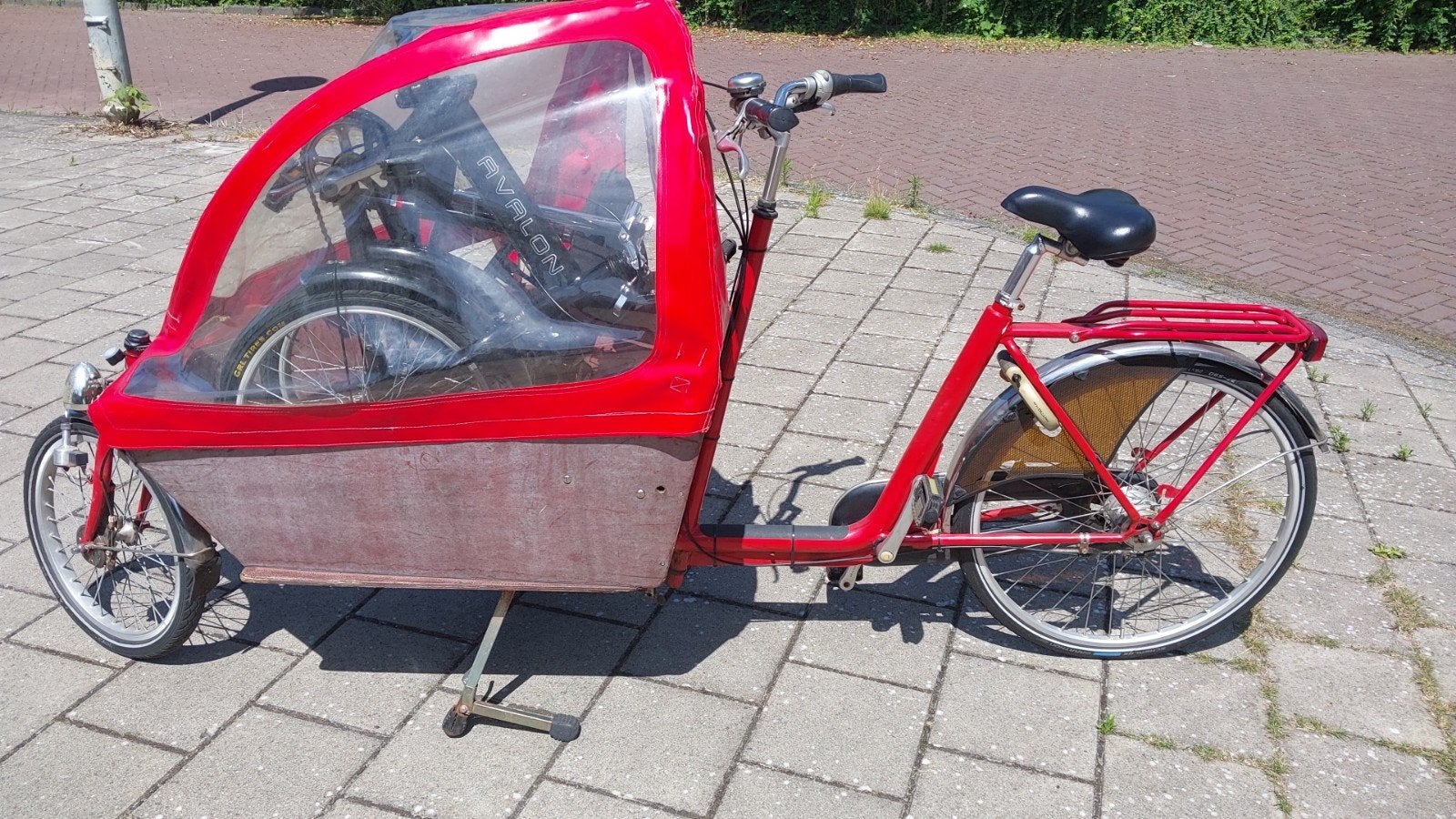 Bakfiets Classic Long Nexus versnelling Axa slot mooie Huif, Fietsen en Brommers, Fietsen | Bakfietsen, Overige merken, 3 kinderen