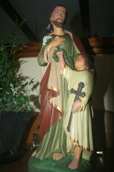 Sint-Jozef met het Kindje Jezus beeld, Antiek en Kunst, Antiek | Religie, Verzenden