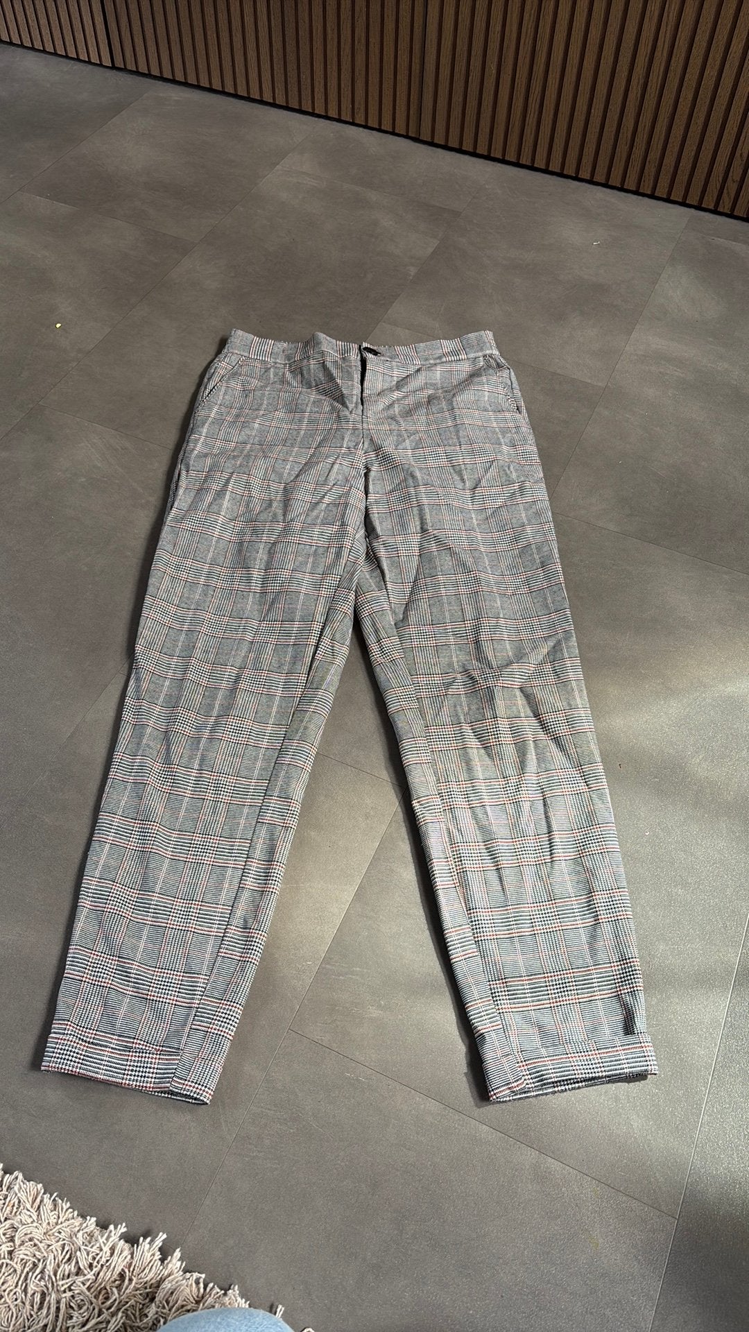 Bien blue  geruite broek – maat M, ., Zwart, Ophalen of Verzenden, Zo goed als nieuw