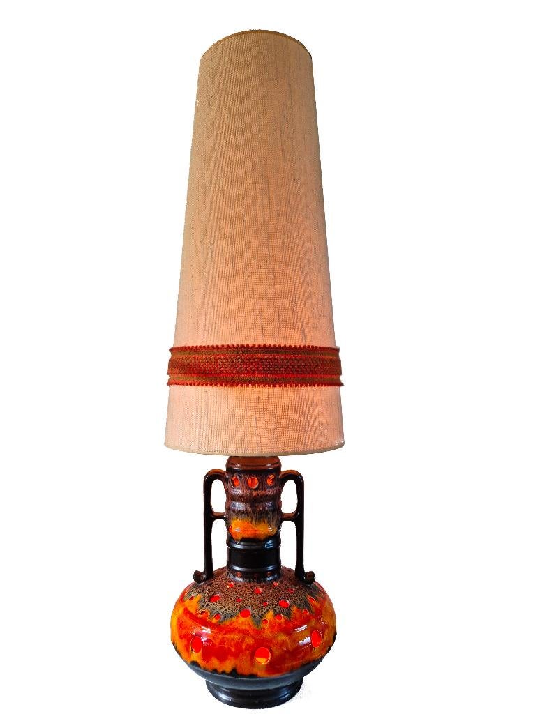 Buitengewoon mooie vintage fat lava XXl design vloerlamp, Huis en Inrichting, Lampen | Vloerlampen, Ophalen, Gebruikt, Overige materialen