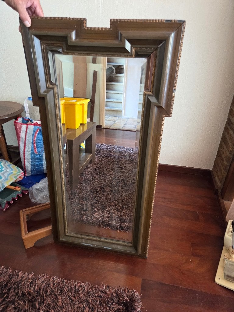 Vintage spiegel, Huis en Inrichting, Woonaccessoires | Spiegels, Ophalen, Minder dan 50 cm, Gebruikt, Minder dan 100 cm