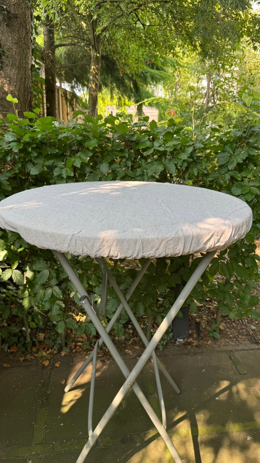 Tafelkleed linnen voor ronde tafel 80 cm doorsnede, Ophalen of Verzenden, Zo goed als nieuw, Rond