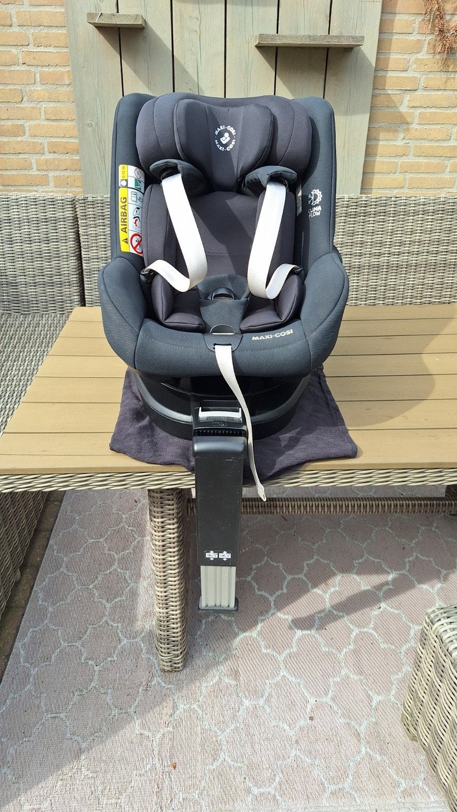 Maxi-Cosi Stone Authentic Black autostoel, Kinderen en Baby's, Autostoeltjes, Ophalen, 0 t/m 18 kg, Zo goed als nieuw, Isofix