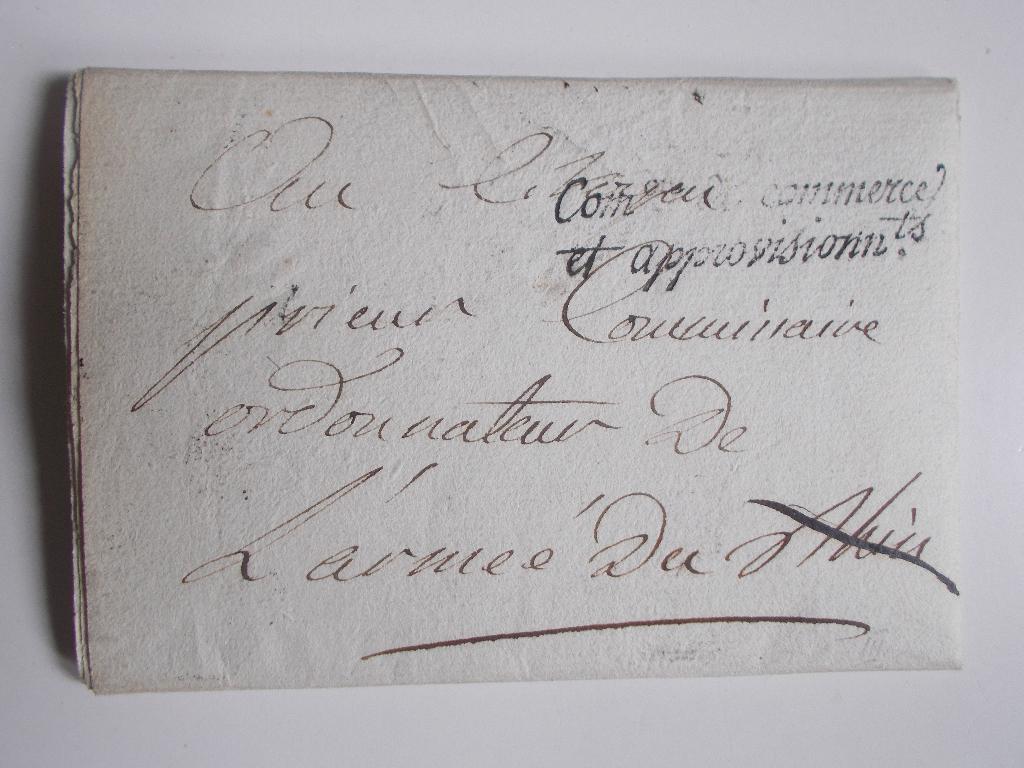 Frankrijk, Vouwenvelop Met Brief Armee Du Rhin 1794., Postzegels en Munten, Brieven en Enveloppen | Buitenland, Ophalen, Brief