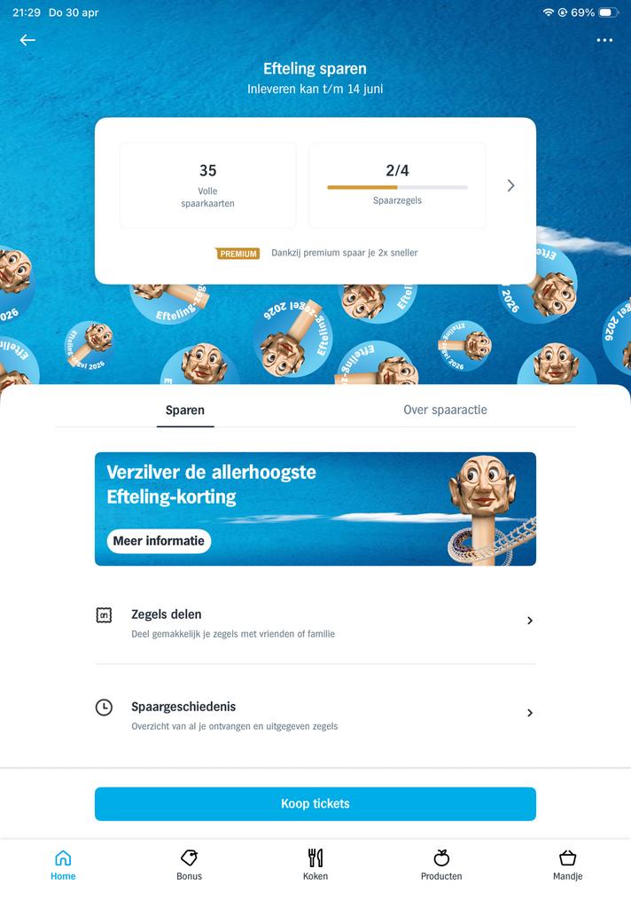 Efteling spaarkaarten, Verzamelen, Supermarktacties, Albert Heijn, Ophalen