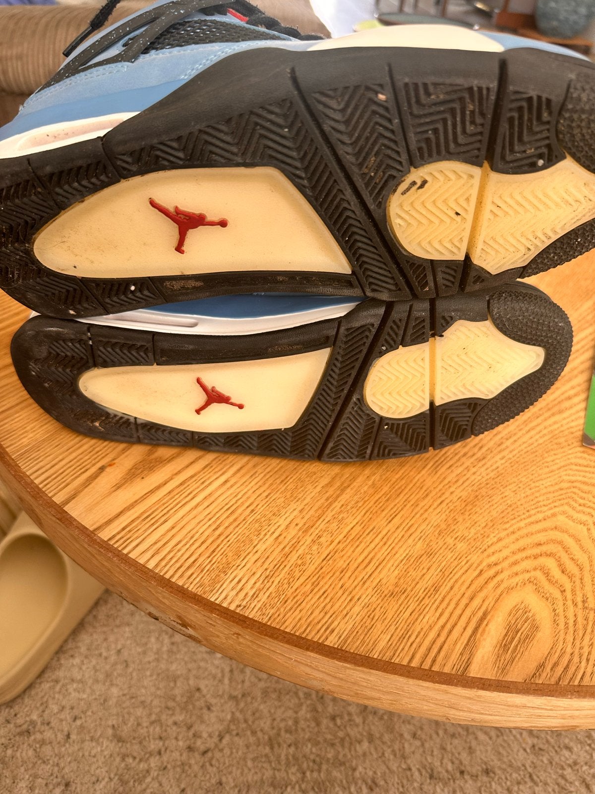Nike Air Jordan 4 Travis Scott Cactus Jack, Blauw, Ophalen of Verzenden, Sneakers of Gympen, Zo goed als nieuw