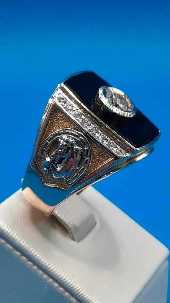 gouden heren ring 18kt, Sieraden, Tassen en Uiterlijk, Ringen, Heer, Www.bredajuwelier.nl, Nieuw, Ophalen of Verzenden