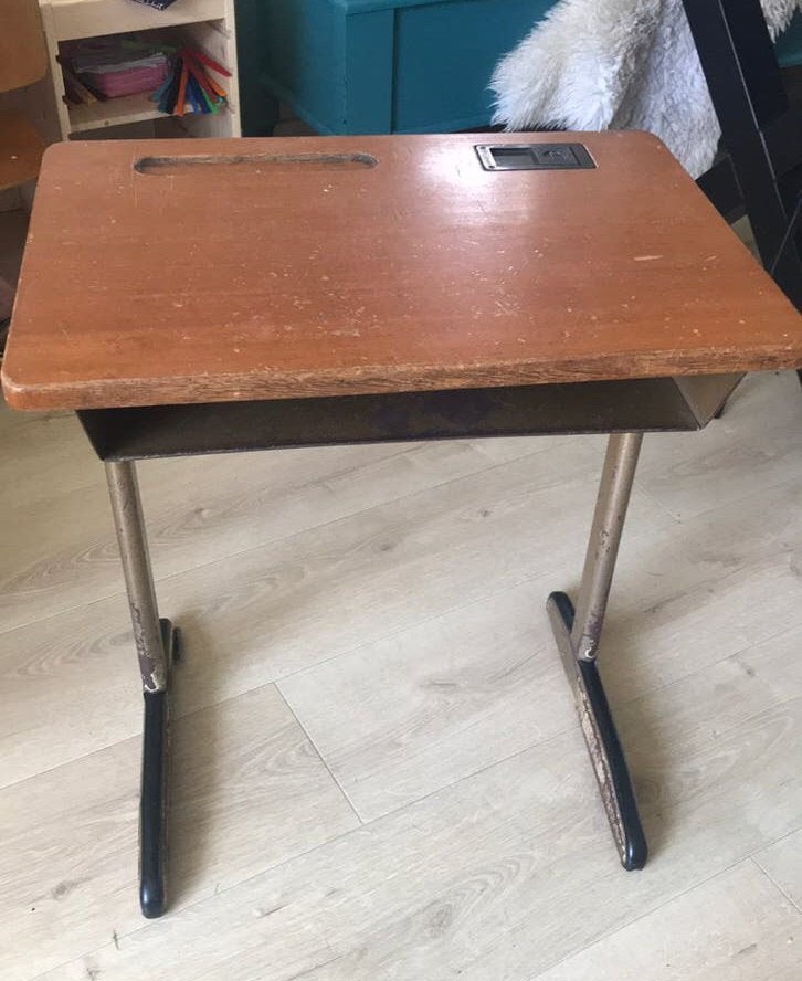 Vintage bureautje en stoeltje voor kids, Ophalen of Verzenden, Gebruikt