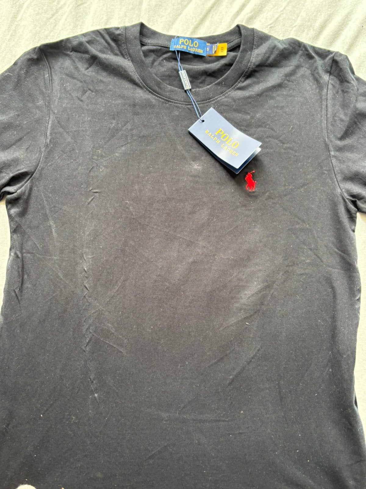Zwart ralph lauren shirt, Ophalen of Verzenden, Zo goed als nieuw, Maat 46 (S) of kleiner, Zwart
