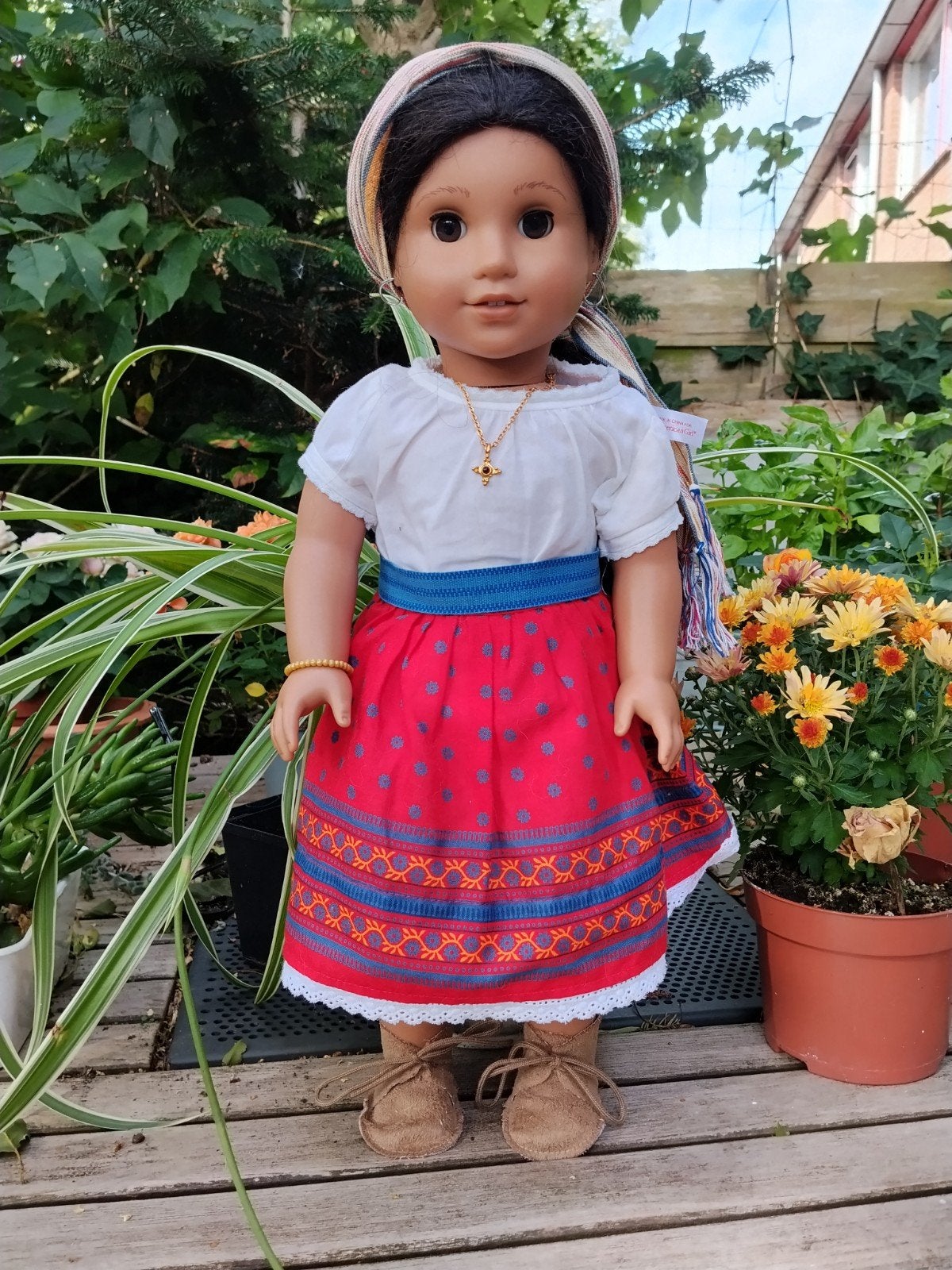 American Girl pop Josefina, originele kleding, mooie staa, Ophalen of Verzenden, Zo goed als nieuw, Pop