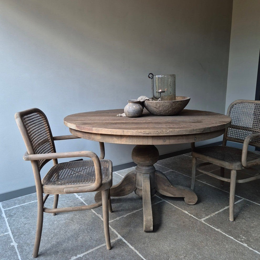 Driftwood kloostertafel landelijk sober stoer Jober Wonen, Ophalen, Nieuw, 4 tot 6 stoelen
