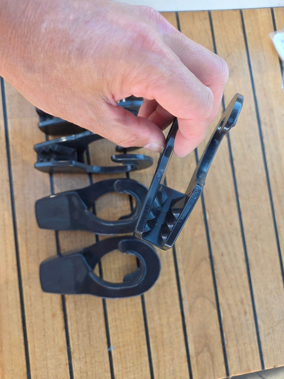 7 zwarte fender railinghouders voor 30mm railing, Verzenden