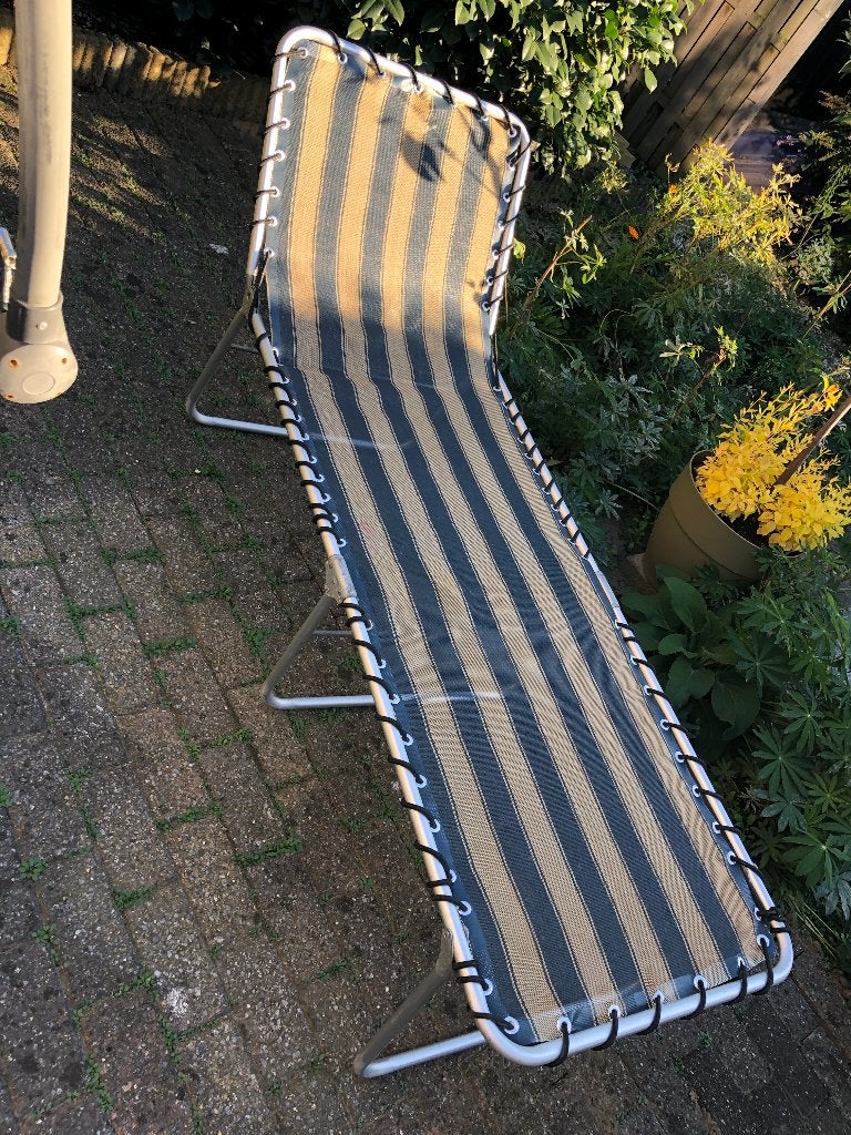 Stretcher, Tuin en Terras, Ophalen, Gebruikt, Metaal, Inklapbaar