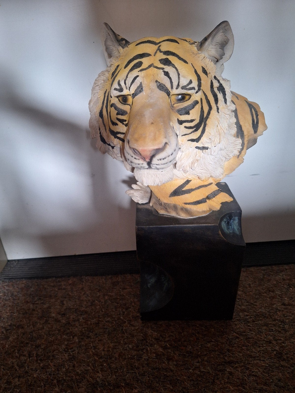 Tijger Buste - Indrukwekkend Decoratief Beeld, Buste, Ophalen of Verzenden, Zoogdier, 20 - 50 cm