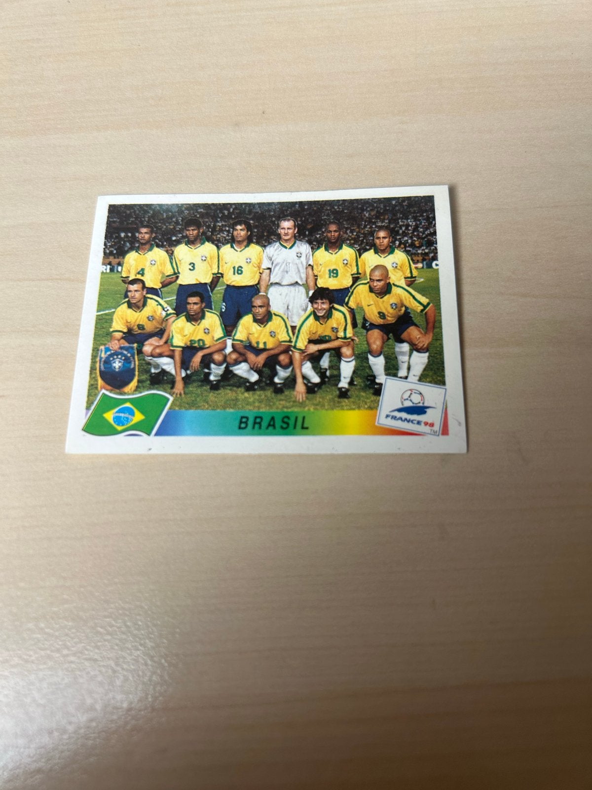 Panini France 98 Brazilië elftal sticker, Ophalen of Verzenden, Zo goed als nieuw, Sticker